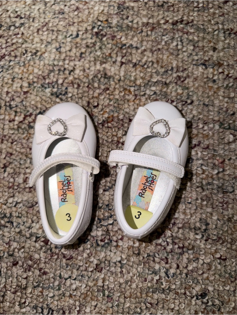 Rachel Shoes White Girls Mary Jane Dress Shoes with Bow